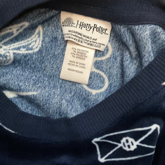 Harry Potter Sweatshirt – Navy Velour Spell Icons Crewneck (Medium) - Picture 5 of 5